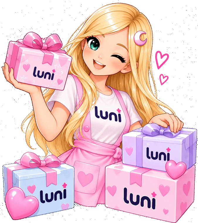 דמות Luni עם מתנות Luni
